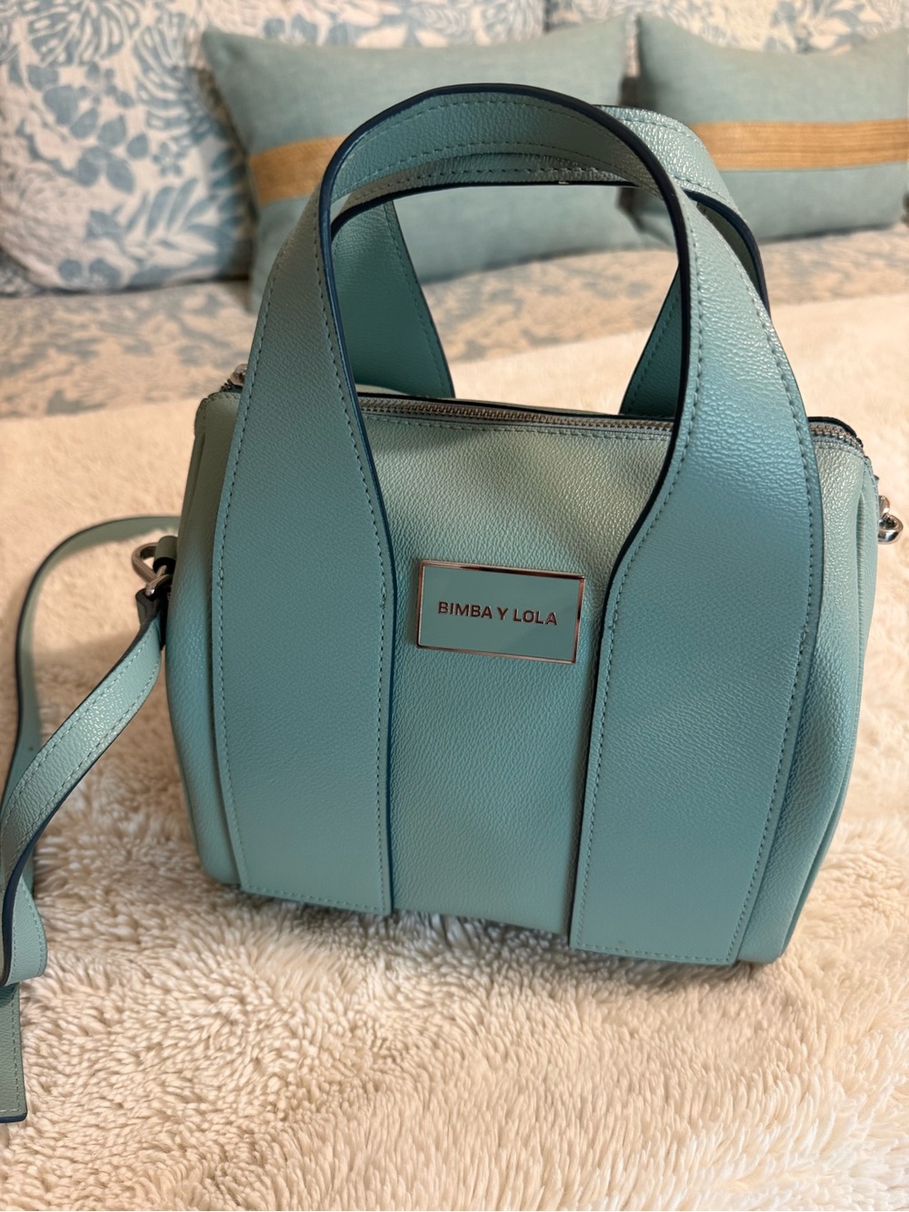 BIMBA Y LOLA handbag crossbody turquoise light blue